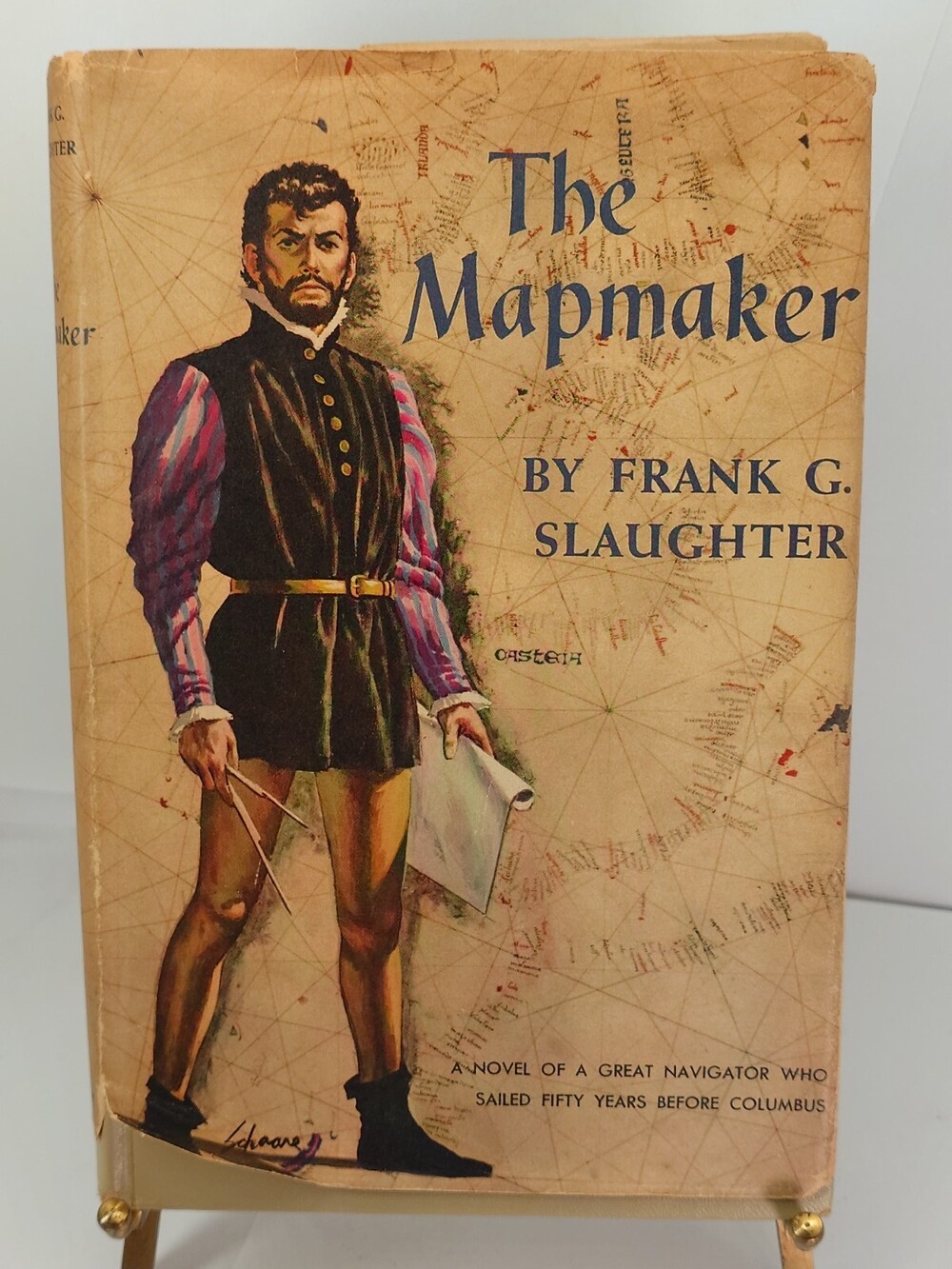 The Mapmaker, Frank G Slaughter, Doubleday, 1st Edition, DJ, 1957